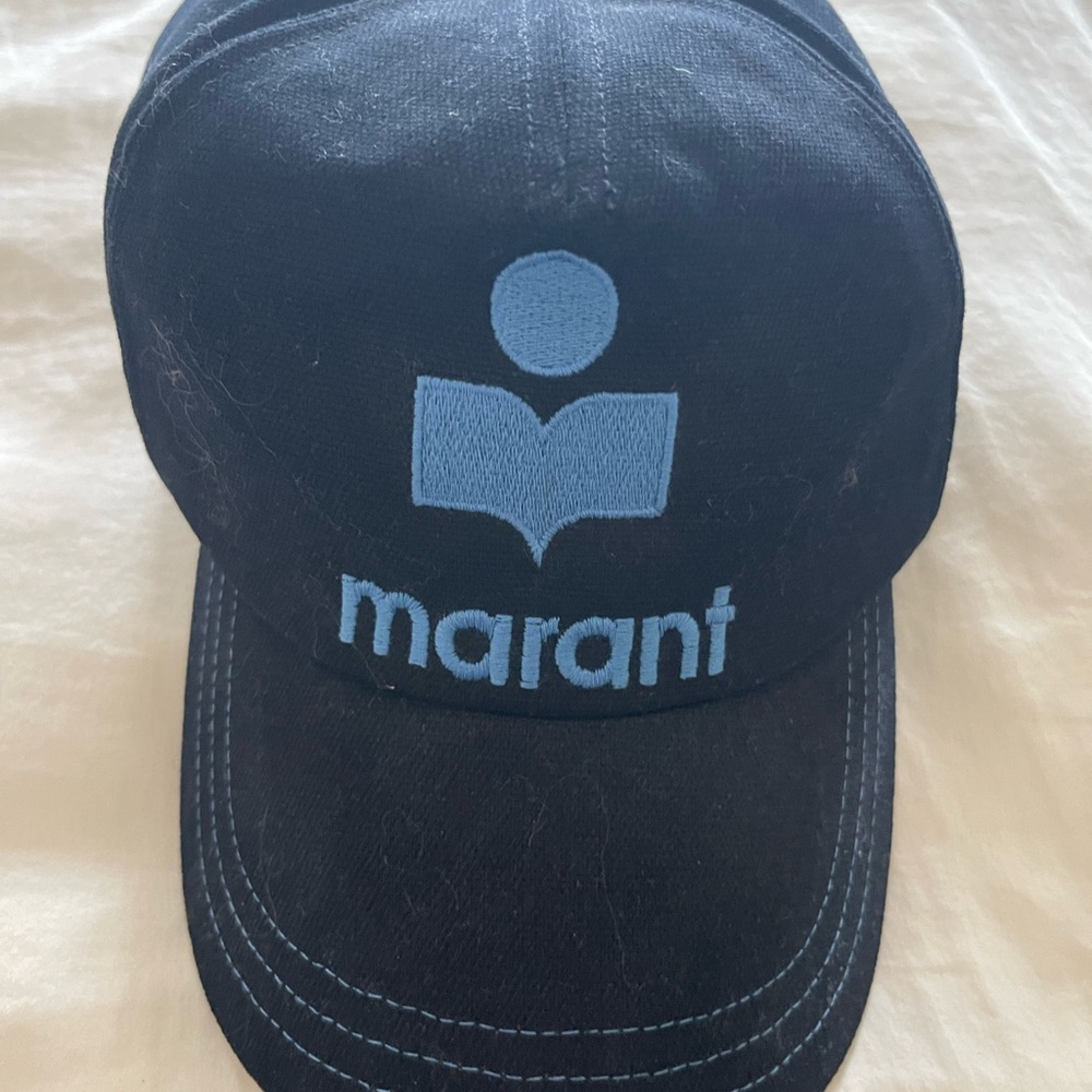 Isabel Marant Black and Blue Logo Cap